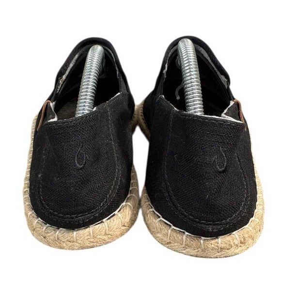 Olukai Kayla Pa'a Kapa Black Espadrille Flats Size 10 - Picture 6 of 9
